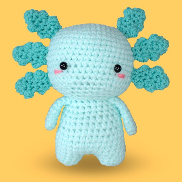 despojo y esponjoso, peluche de crochet, ajoltes, ajolotitos, peluches de ajolotes, ajolotito