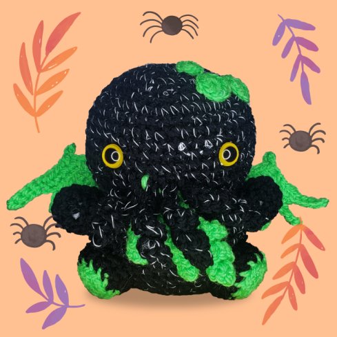 despojo y esponjoso, chibi, cthulhu, lovecraft, cthulhu de peluche