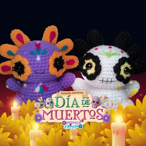 despojo y esponjoso, dia de muertos, ajolote, ajolote de peluche, peluches, catrin, catrina