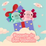 Regalos para el 14 de Febrero 💝 2 Ajolotes de peluche + regalo sorpresa 🎁